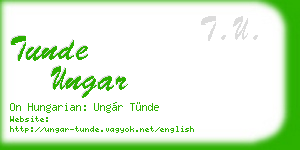 tunde ungar business card