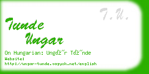 tunde ungar business card